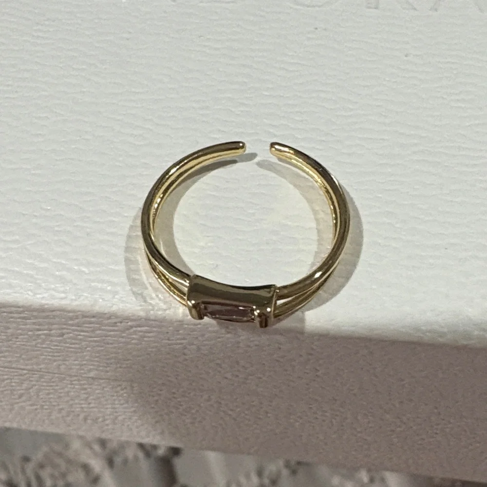 Pura Vida Adjustable Gold Ring with Stone - Picture 2 of 2